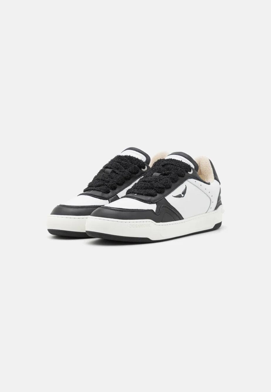 NEW! Zadig&Voltaire Wings Low-Top Sneakers Size 42 US 11 Black / White